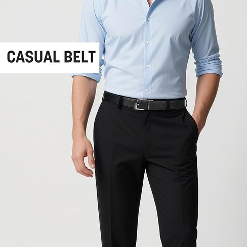 Van Heusen Mens Reversible Leather Belt, Black Brown Dress Belt for Casual, Golf, Work in Saudi Arabia
