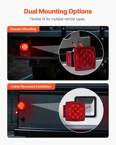 VEVOR Trailer Lights, 12V LED Trailer Tail Lights Kit with Stop Brake Turn Tail License Plate Clearance Lamp, Waterproof Tow Lighting Kit with Wiring Harness for Boat Truck Camper RV Snowmobile Bus in Saudi Arabia