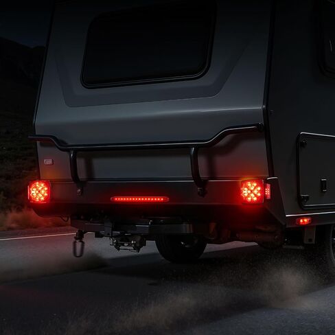 VEVOR Trailer Lights, 12V LED Trailer Tail Lights Kit with Stop Brake Turn Tail License Plate Clearance Lamp, Waterproof Tow Lighting Kit with Wiring Harness for Boat Truck Camper RV Snowmobile Bus in Saudi Arabia