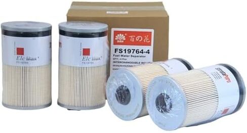 4 عبوات من فاصل المياه بفلتر الوقود FS19764 يستبدل FS19765، FS19763، FS19766، P550851، PF7930، 21737499، 85120233، PF7928، P550849، L9765، L9763FXL، 33763، PF9814 يناسب الكمون X12 X15 ISX12 ISX15 in Kuwait