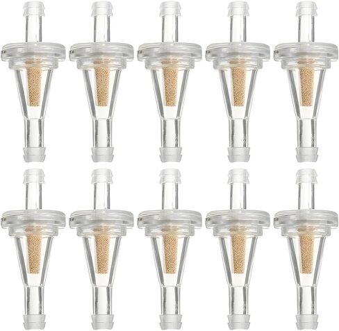 HZEL 10PCS 1/4" Car Fuel Filters, Clear Small Vehicle Engine Inline Gas Filters, Automotive Oil Filtering Replacement Accessories for Dirt Bike UTV Snowmobile with 1/4 Inch Fuel Lines in Kuwait