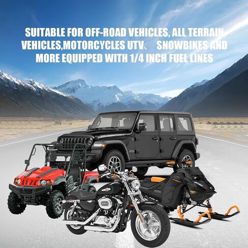 HZEL 10PCS 1/4" Car Fuel Filters, Clear Small Vehicle Engine Inline Gas Filters, Automotive Oil Filtering Replacement Accessories for Dirt Bike UTV Snowmobile with 1/4 Inch Fuel Lines in Kuwait