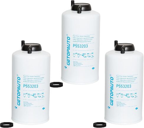 P553203 Fuel Filter Water Separator, Replaces Baldwin BF1321, Fleetguard FS1246, Racor S3203, Wix 33433(set of 3) in Saudi Arabia