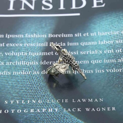 Boho Flying Dragon Finger Ring Vintage Soaring Dragon Wrap Open Ring Gold Dragon Open Knuckle Ring Punk Adjustable Stacking Ring Jewelry for Women in Kuwait