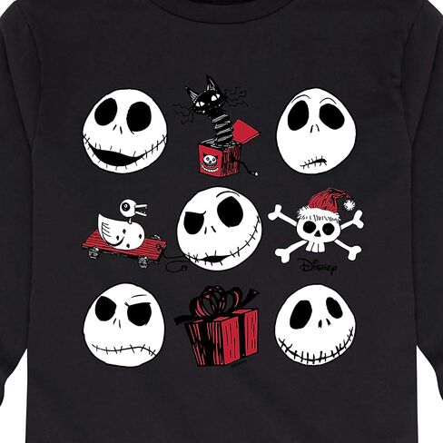 Disney The Nightmare Before Christmas - Jack Christmas Grid - Toddler and Youth Long Sleeve Graphic T-Shirt in Saudi Arabia