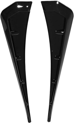 IKON MOTORSPORTS Side Fender Vents Compatible With 2016-2020 Honda Civic 10th Gen, Front Pair Gloss Black ABS Fender Vent Covers in Saudi Arabia