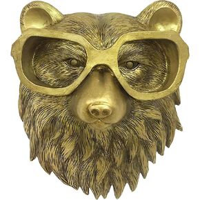 Yo Vryncal Bird Head Wall Mount Decor,Animal Wall Art Decor Bronzed Wall Hanging Ornaments Art Sculptures Resin Animal Head Hanging Decoration for Living Room Bedroom Kitchen Office in Kuwait