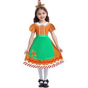 فستان فتاة الزنجبيل لعيد الميلاد + عصابة رأس خبز الزنجبيل DIY in Kuwait