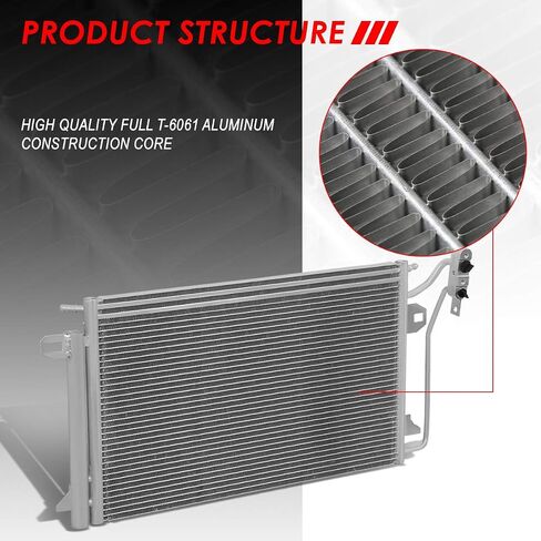 Auto Dynasty 3390 Aluminum A/C Condenser Compatible with Ford Fusion Lincoln Mkz Zephyr Milan 06-12 in Saudi Arabia