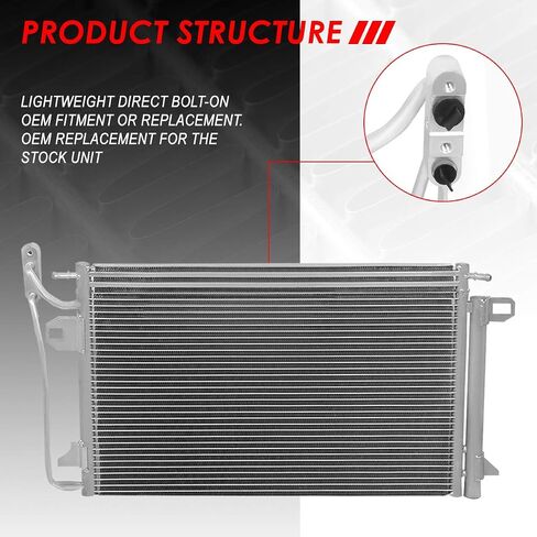 Auto Dynasty 3390 Aluminum A/C Condenser Compatible with Ford Fusion Lincoln Mkz Zephyr Milan 06-12 in Saudi Arabia