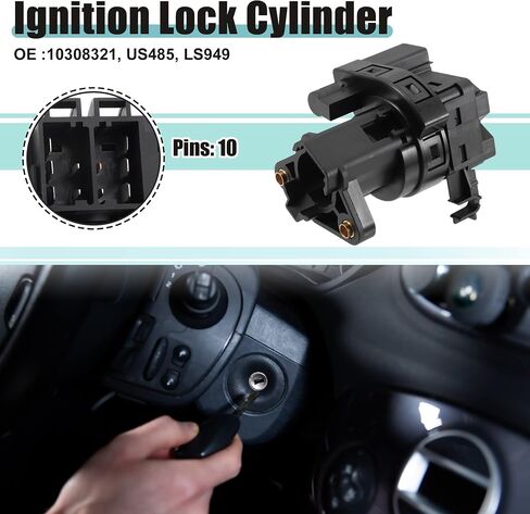ACROPIX Ignition Switch Cylinder Lock Assembly Fit for Chevrolet Corvette - Pack of 1 Black in Saudi Arabia