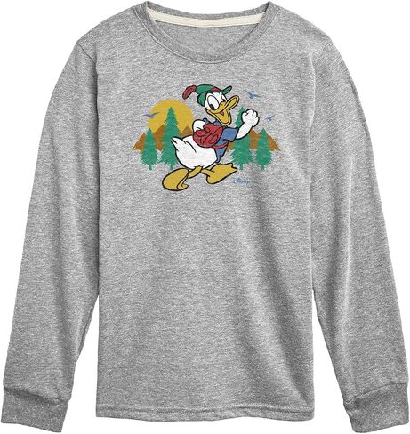 Disney Characters - Mickey & Friends - Donald Duck Goes on a Hike - Toddler and Youth Long Sleeve Graphic T-Shirt in Saudi Arabia