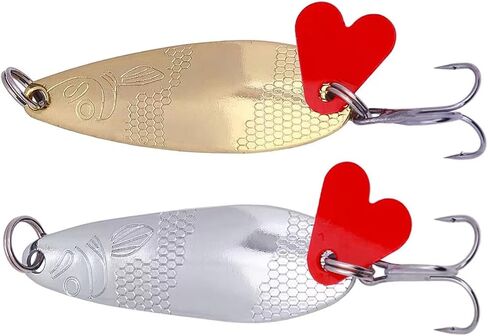 WOLFSKIN الصيد السحر عدة 10PCS Spinnerbait ملعقة الصيد الطعوم المعدنية الصلبة لسمك السلمون سمك السلمون المرقط بايك باس الكرابي Walleye المياه العذبة والمياه المالحة Spinnerbait الأسماك السنانير مع ريشة in Saudi Arabia