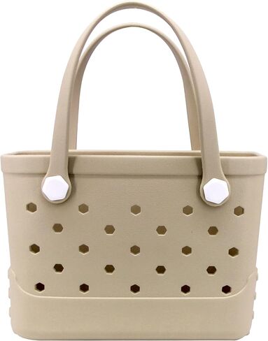 Small Rubber Beach Bag, EVA Travel Mini Tote for Women Waterproof Outdoor Beach Tote Washable Bitty Bag Open Handbag in Saudi Arabia