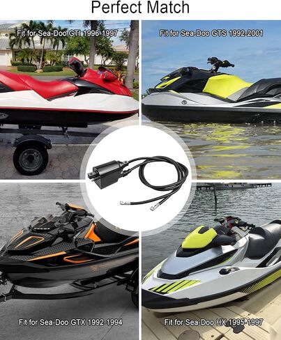 Ignition Coil Fit for Sea-Doo JetSki GTI GTS GTX HX SP LT SPX XP Explorer Challenger Speedster SK Sportster Sportster LT Sportster 1800 1992-2002 Replace 278000202 278000586 in Saudi Arabia