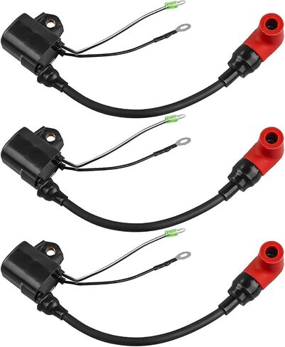 3PCS Ignition Coil Fit for Yamaha 2Stroke 60HP 70HP 75HP 85HP 90HP, Replace 697-85570 697-85570-00-00 6H2-85570-00-00 in Saudi Arabia