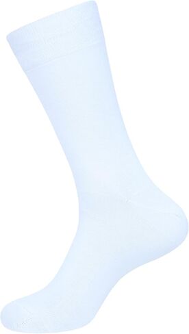 Dress Socks for Men's - Soft Cotton Breathable Reinforced Heel & Toe Snug Pull-On Fit for Work Gym & Everyday Comfort, 3 Pair in Saudi Arabia