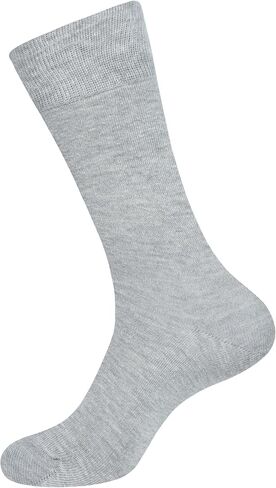 Dress Socks for Men's - Soft Cotton Breathable Reinforced Heel & Toe Snug Pull-On Fit for Work Gym & Everyday Comfort, 3 Pair in Saudi Arabia