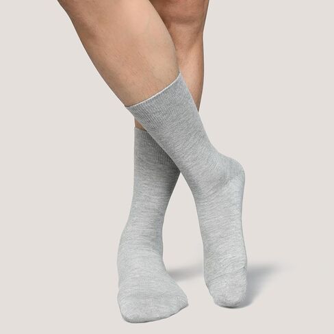 Dress Socks for Men's - Soft Cotton Breathable Reinforced Heel & Toe Snug Pull-On Fit for Work Gym & Everyday Comfort, 3 Pair in Saudi Arabia