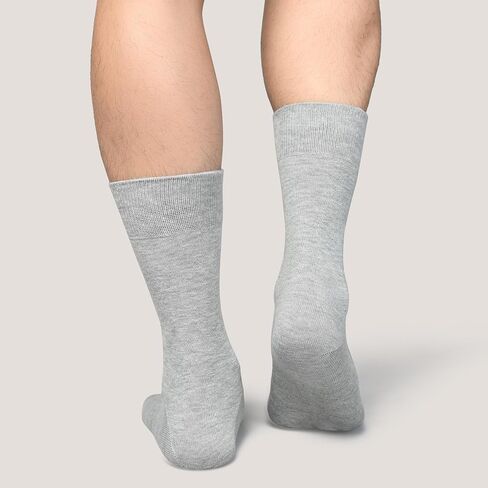 Dress Socks for Men's - Soft Cotton Breathable Reinforced Heel & Toe Snug Pull-On Fit for Work Gym & Everyday Comfort, 3 Pair in Saudi Arabia