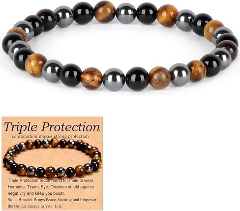 Handmade Yoga Stretch Elastic Bracelet Natural Healing Gemstone Stress Relief Crystal Jewelry Power Energy Gifts for Men and Women in Saudi Arabia
