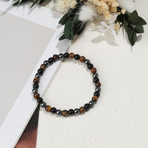 Handmade Yoga Stretch Elastic Bracelet Natural Healing Gemstone Stress Relief Crystal Jewelry Power Energy Gifts for Men and Women in Saudi Arabia