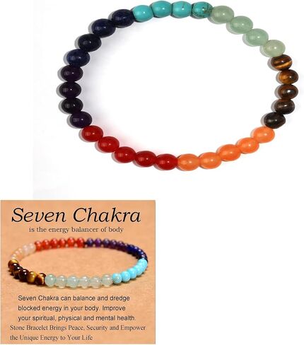 Handmade Yoga Stretch Elastic Bracelet Natural Healing Gemstone Stress Relief Crystal Jewelry Power Energy Gifts for Men and Women in Saudi Arabia