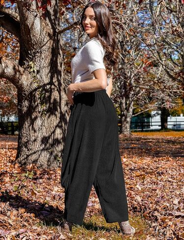 TARSE Women Corduroy Baggy Harem Pants Drawstring Loose Wide Leg Casual Lounge Pant 2025 Travel Vacation Clothes with Pockets in Kuwait