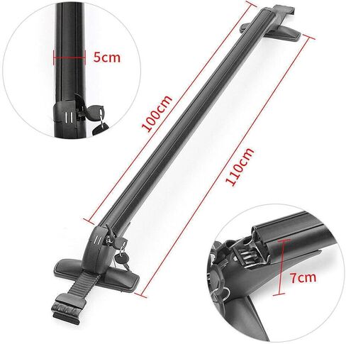 Top Roof Rack Cross Bar 43.3" Luggage Carrier w/Lock Fit for T0Y0TA Matrix 2003-2014 in Saudi Arabia