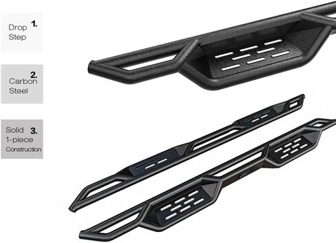 APS Black 6 Inches Tubular Drop Down Style Nerf Bars Running Boards Compatible with Nissan Frontier 2005-2024 King Cab & Suzuki Equator 2005-2012 Extra Cab in Saudi Arabia