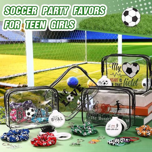 Meanplan 60 Pcs Softball Party Favors Softball Team Gifts for Teen Girls Women Players with 12 Set Bracelets Keychains Makeup Bag Mini Brush with Mirror Hair Scrunchies for Sport Party Supplies in Saudi Arabia