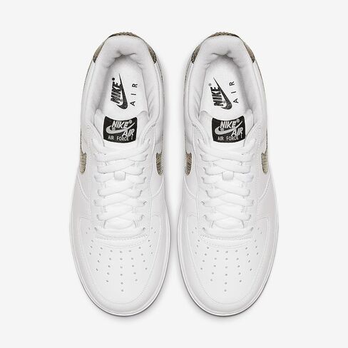 Nike Air Force 1 Low Retro Premium Men's Shoes (AO1635-100, White/Dark Hazel/Black/Elemental Gold) Size 5 in Saudi Arabia