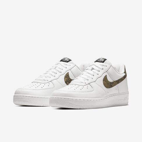 Nike Air Force 1 Low Retro Premium Men's Shoes (AO1635-100, White/Dark Hazel/Black/Elemental Gold) Size 5 in Saudi Arabia