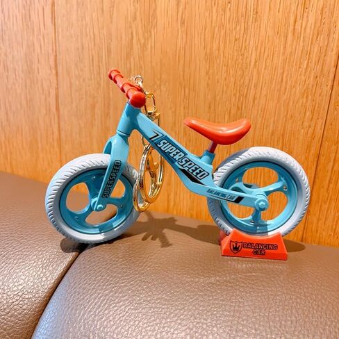 Adorable Blue Mini Balance Bike Keychain Creative Movable Bicycle Charm Accessories Niche Design Backpacks Keychains Ornament for Couple in Saudi Arabia