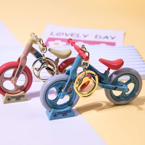 Adorable Blue Mini Balance Bike Keychain Creative Movable Bicycle Charm Accessories Niche Design Backpacks Keychains Ornament for Couple in Saudi Arabia