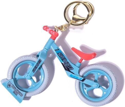 Adorable Blue Mini Balance Bike Keychain Creative Movable Bicycle Charm Accessories Niche Design Backpacks Keychains Ornament for Couple in Saudi Arabia