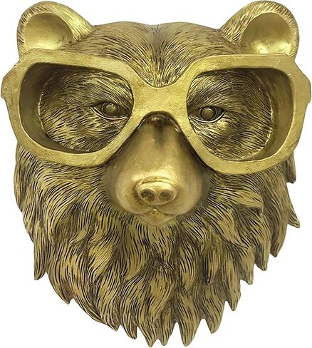 Yo Vryncal Bird Head Wall Mount Decor,Animal Wall Art Decor Bronzed Wall Hanging Ornaments Art Sculptures Resin Animal Head Hanging Decoration for Living Room Bedroom Kitchen Office in Kuwait