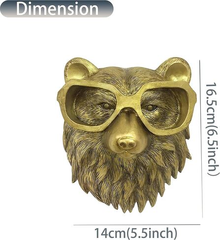 Yo Vryncal Bird Head Wall Mount Decor,Animal Wall Art Decor Bronzed Wall Hanging Ornaments Art Sculptures Resin Animal Head Hanging Decoration for Living Room Bedroom Kitchen Office in Kuwait