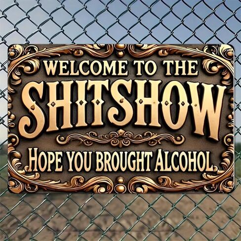Metal Sign Ative Plaque Rustic Aluminum Wall Art & Metal Tin Sign - 8x12in Vintage Indoor Outdoor Decor for Home, Office, Cafe, Yard & Garden in Saudi Arabia