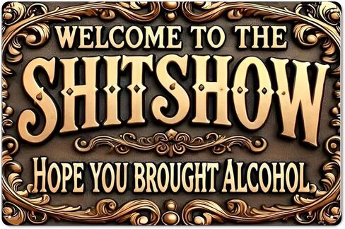Metal Sign Ative Plaque Rustic Aluminum Wall Art & Metal Tin Sign - 8x12in Vintage Indoor Outdoor Decor for Home, Office, Cafe, Yard & Garden in Saudi Arabia