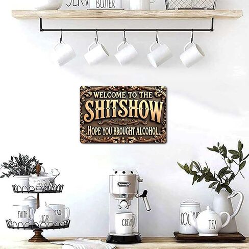 Metal Sign Ative Plaque Rustic Aluminum Wall Art & Metal Tin Sign - 8x12in Vintage Indoor Outdoor Decor for Home, Office, Cafe, Yard & Garden in Saudi Arabia