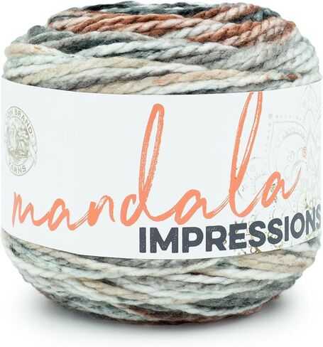 Lion Brand Yarn Mandala Impressions, Bulky Yarn, Sunset, 1 Pack in Kuwait