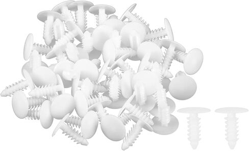 ACROPIX Universal 5mm Push Bumper Fastener Rivet Clips White - Pack of 50 in Saudi Arabia