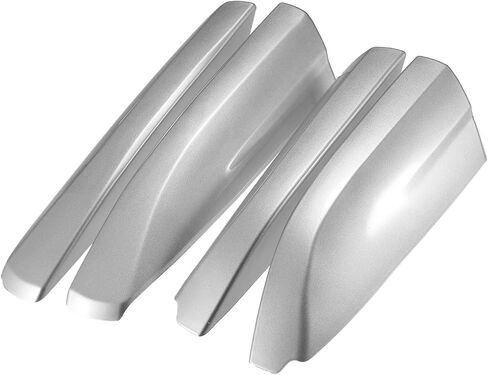 Upper/Roof Rack Rails End Cap Protection Cover Shell for Toyota Highlander 2008-2013 / Rails End Covers Shell Cap / 4 Pcs/Silver Tone White Replacement in Saudi Arabia