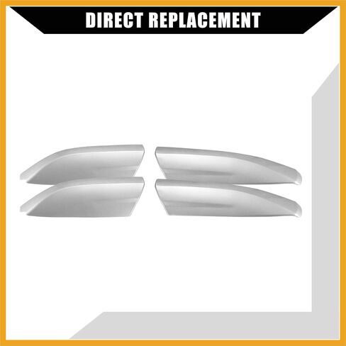 Upper/Roof Rack Rails End Cap Protection Cover Shell for Toyota Highlander 2008-2013 / Rails End Covers Shell Cap / 4 Pcs/Silver Tone White Replacement in Saudi Arabia