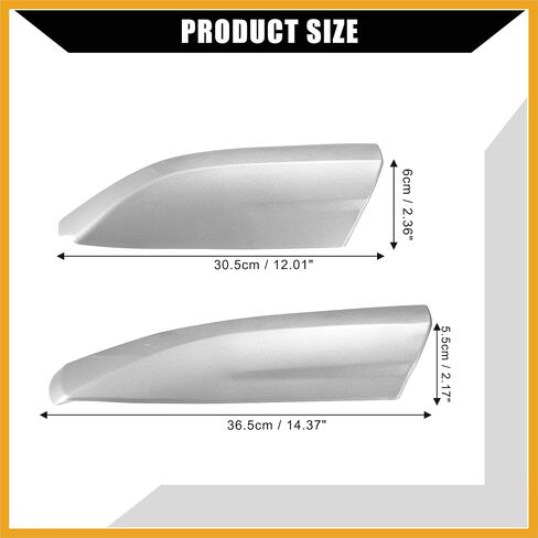 Upper/Roof Rack Rails End Cap Protection Cover Shell for Toyota Highlander 2008-2013 / Rails End Covers Shell Cap / 4 Pcs/Silver Tone White Replacement in Saudi Arabia