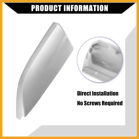 Upper/Roof Rack Rails End Cap Protection Cover Shell for Toyota Highlander 2008-2013 / Rails End Covers Shell Cap / 4 Pcs/Silver Tone White Replacement in Saudi Arabia