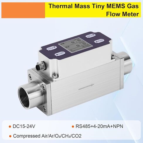 Thermal Mass Micro MEMS Gas Flow Meter RS485 Digital Sensor for Oxygen Hydrogen Argon Methane Propane Air(Oxygen-0-100L-min) in Saudi Arabia