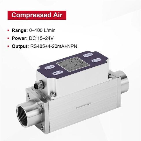 Thermal Mass Micro MEMS Gas Flow Meter RS485 Digital Sensor for Oxygen Hydrogen Argon Methane Propane Air(Oxygen-0-100L-min) in Saudi Arabia