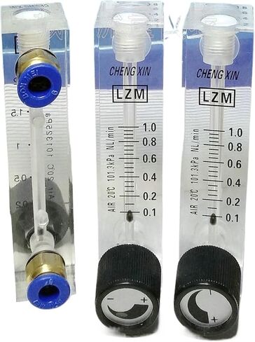 0.1-1 0.2-2 0.3-3 0.5-5 1-10 LPM LZM-4T Air Panel Flowmeter Rotameter with Valve Push in Fit 6 8 10mm OD Tube(10mm Push in,LZM-4T - AIR_1-10LPM) in Saudi Arabia
